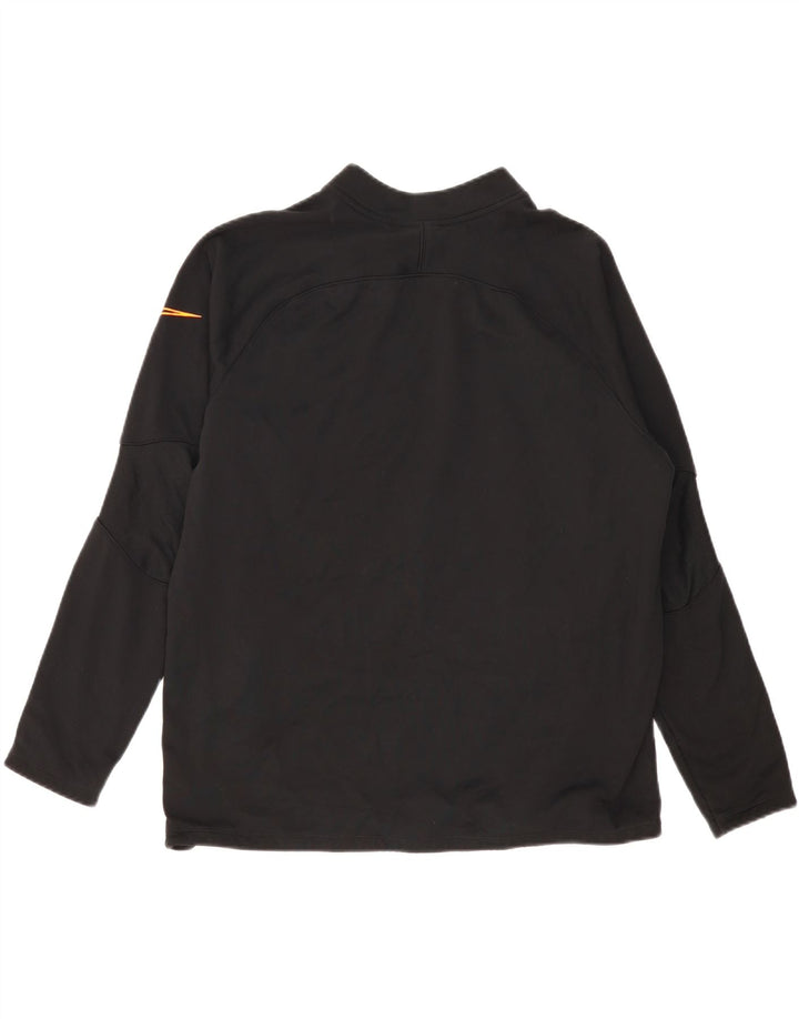 NIKE Herren Dri Fit Zip Neck Sweatshirt Pullover XL Schwarz Polyester