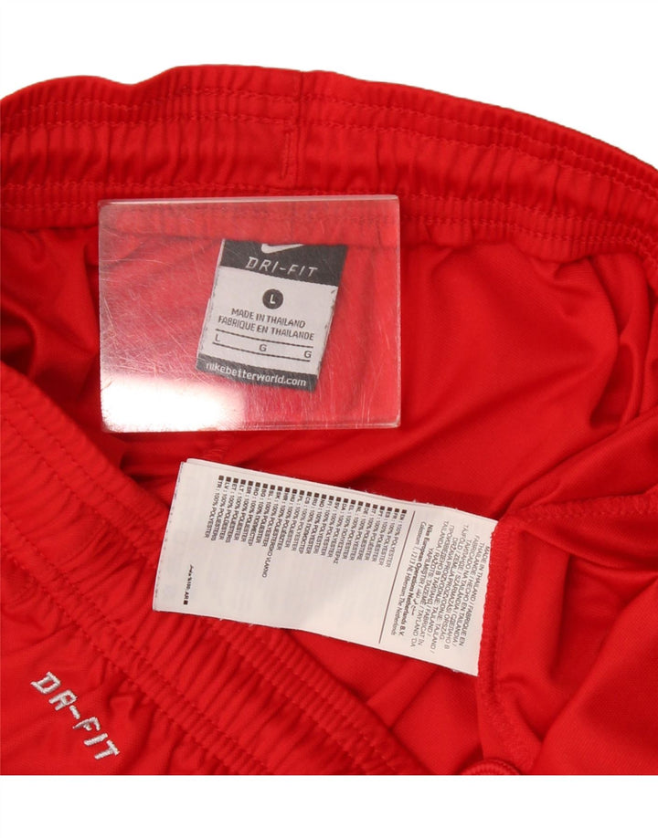 Nike Herren Dri Fit Sportshorts, großes rotes Polyester