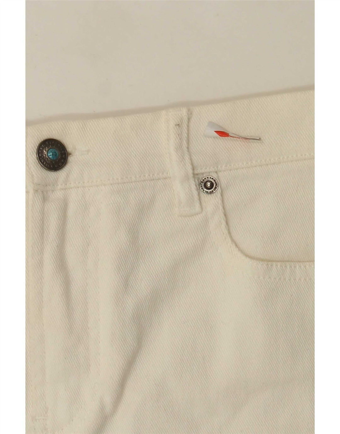 Marlboro Classics Damen Jeansrock IT 42 Medium W28 Weiße Baumwolle