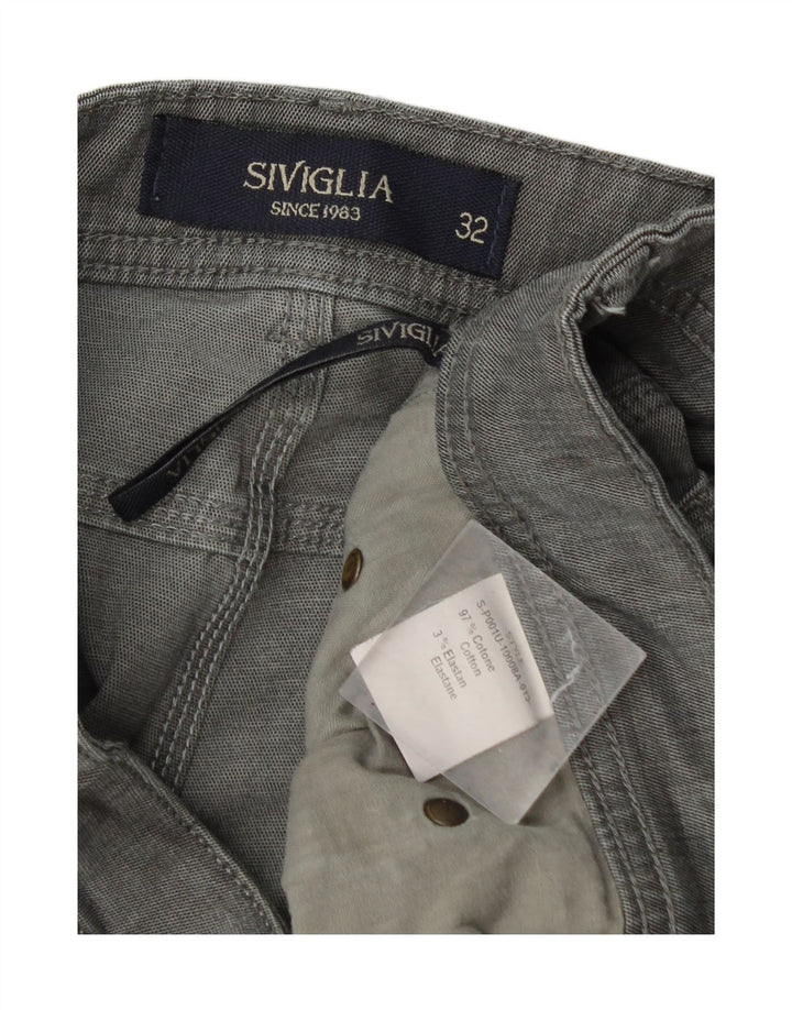 SIVIGLIA Herren-Freizeitshorts W32 mittelgraue Baumwolle