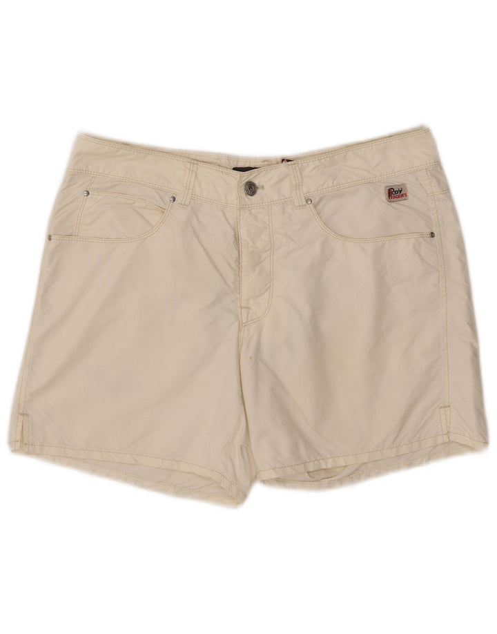 Roy Rogers Damen Freizeitshorts IT 48 XL W34 Off White Polyamid