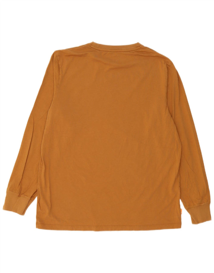 Timberland Herren Regular Fit Graphic Top Langarm Große braune Baumwolle