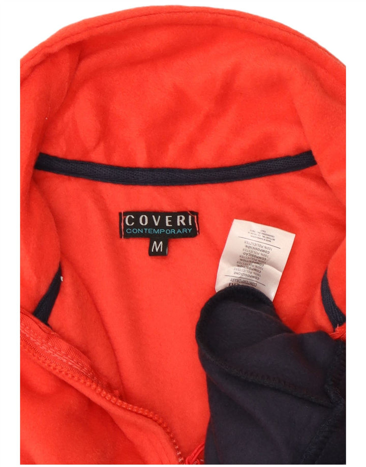 Coveri Herren-Fleecepullover mit Reißverschluss am Hals, mittelgroß, mehrfarbig, Farbblock