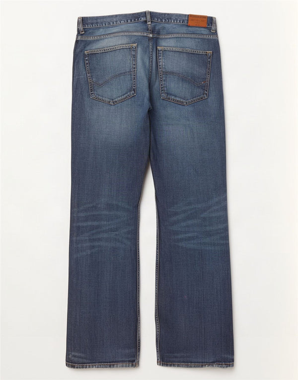 Tommy Hilfiger Herren Bootcut Jeans W38 L34 Marineblau Baumwolle