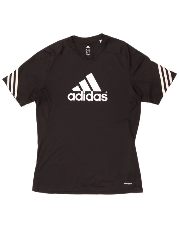 Adidas Herren Climalite Graphic T-Shirt Top Medium Schwarz