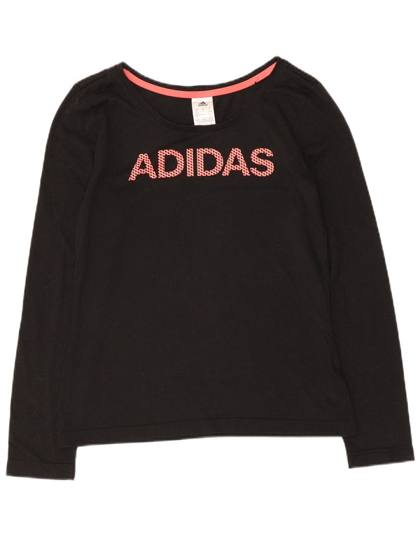 Adidas Damen Graphic Top Langarm UK 8/10 Small Schwarz