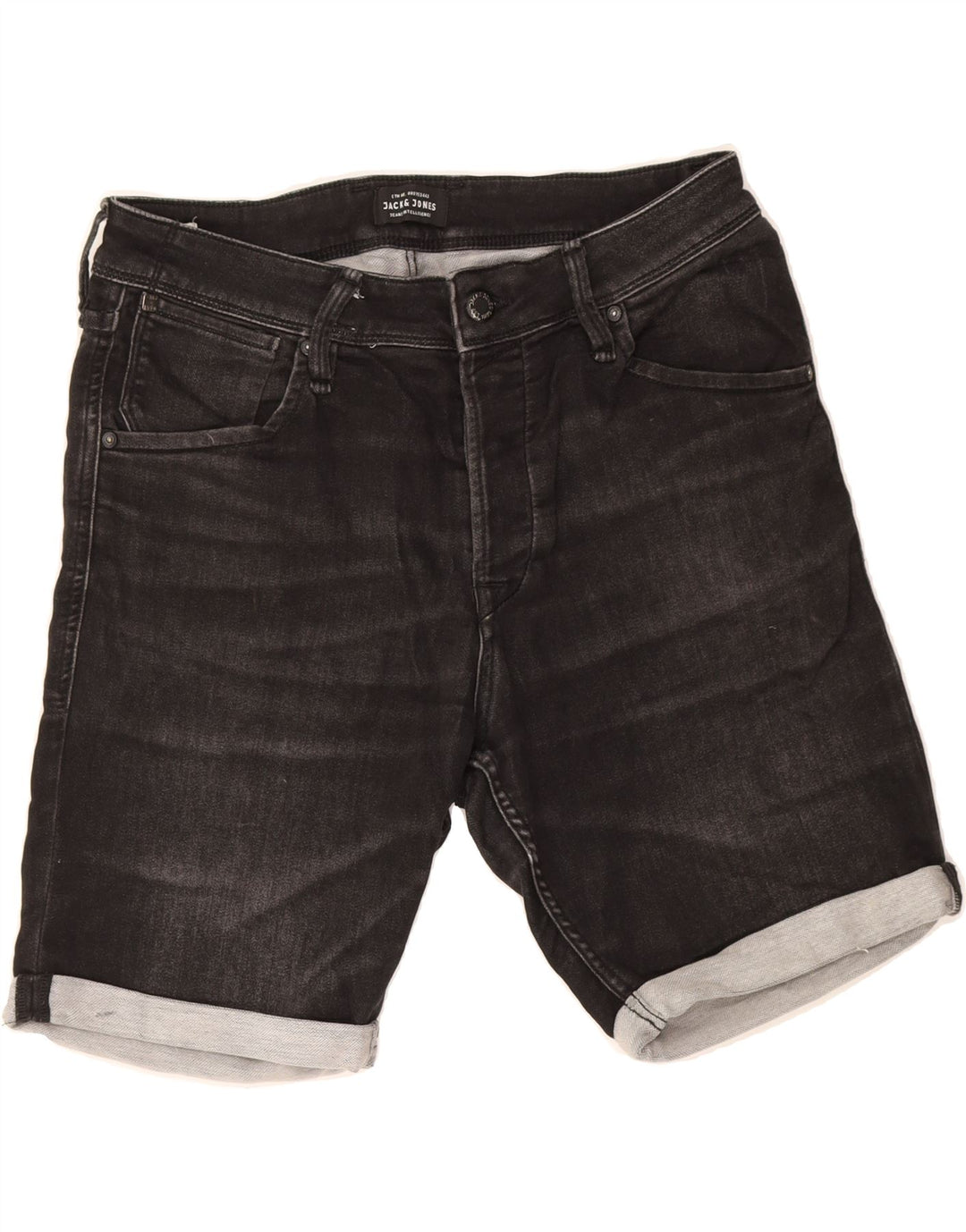 JACK & JONES Mens Denim Shorts Medium W32 Black Cotton Vintage Jack & Jones and Second-Hand Jack & Jones from Messina Hembry 
