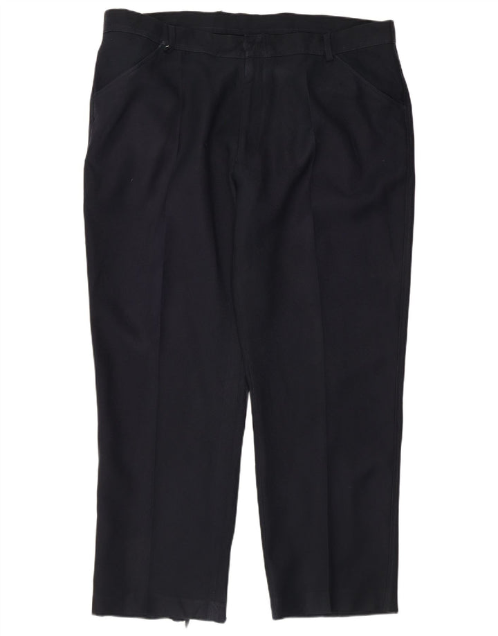 Farah Herren-Freizeithose, gerade, W42, L29, Marineblau, Polyester