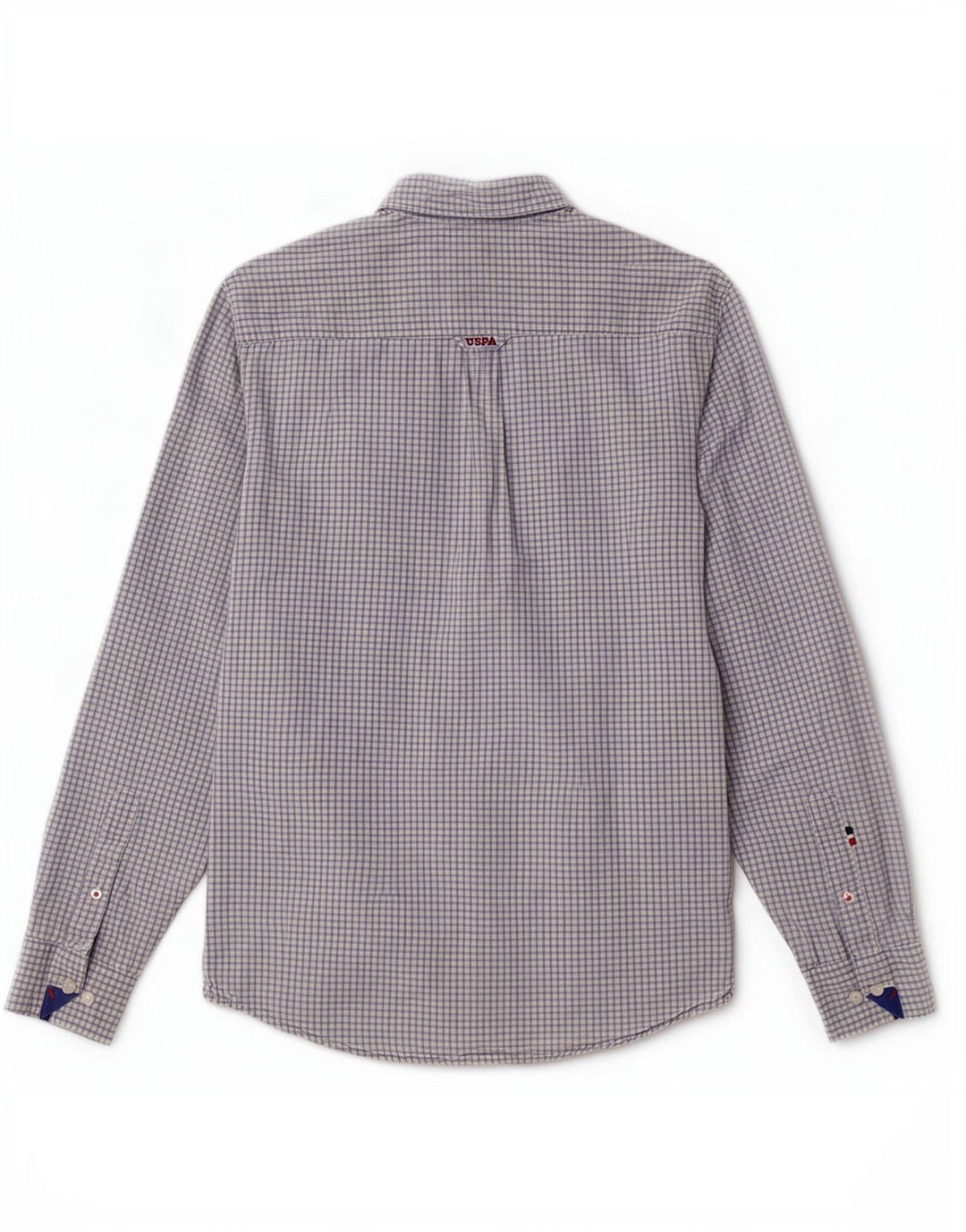 U.S. Polo Assn. Herrenhemd aus mittelblauer Gingham-Baumwolle