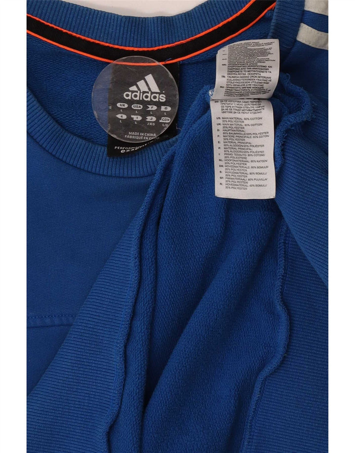 Adidas Herren Sweatshirt Pullover große blaue Baumwolle