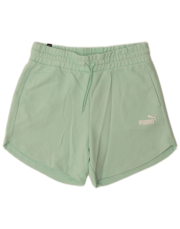 Puma Damen Sportshorts UK 14 Mittelgrüne Baumwolle