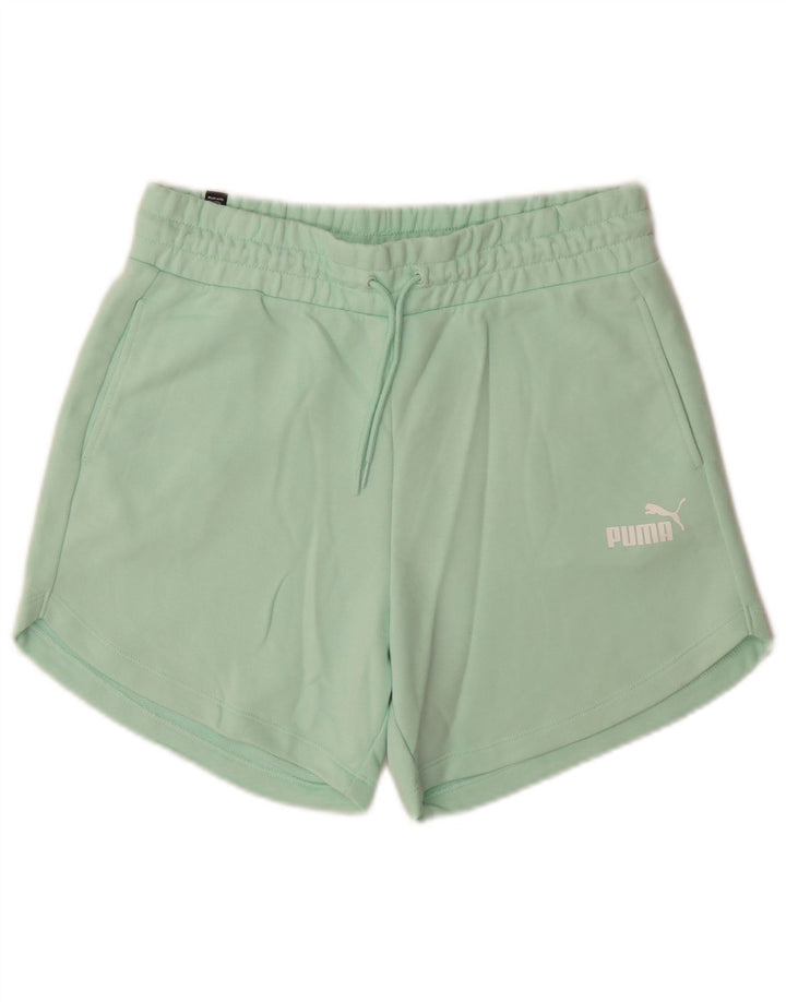 Puma Damen Sportshorts UK 14 Mittelgrüne Baumwolle