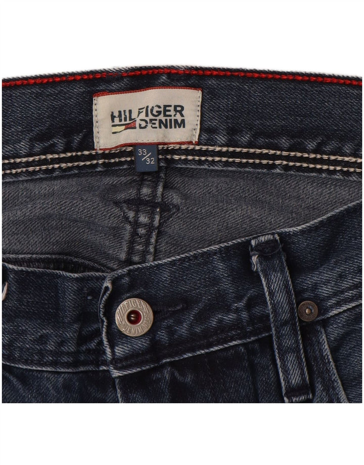 Tommy Hilfiger Herren Straight Jeans W33 L32 Marineblau Baumwolle