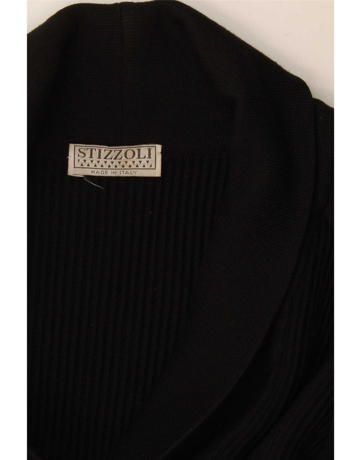STIZZOLI Damen Zweireihiger Mantel UK 16 Large Schwarz