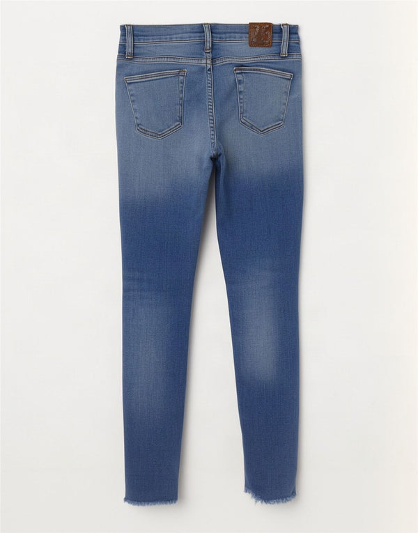 Zara Damen Distressed Skinny Jeans EU 34 2XS W24 L26 Blau