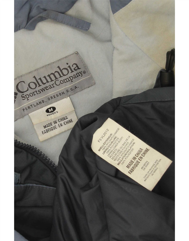 Columbia Damen-Windbreakerjacke mit Kapuze, UK 14, Mittelblau, Farbblock