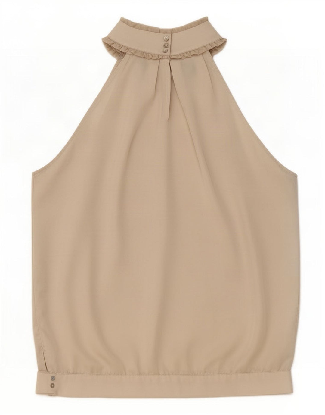 Zara Damen Neckholder-Top UK 14 Medium Beige Polyester