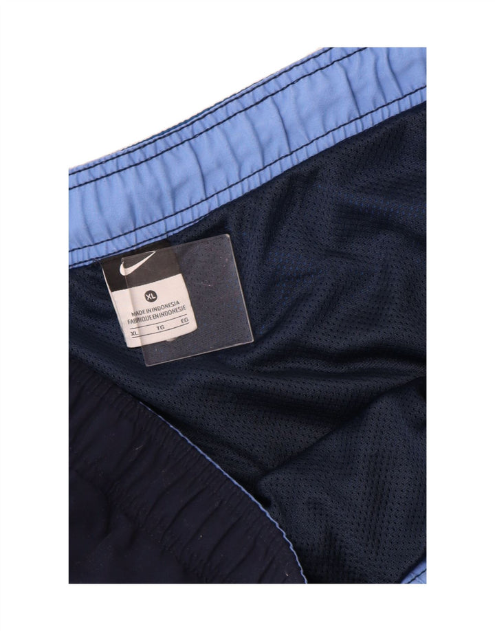 NIKE Mens Swimming Shorts XL  Navy Blue Floral Vintage Nike and Second-Hand Nike from Messina Hembry 
