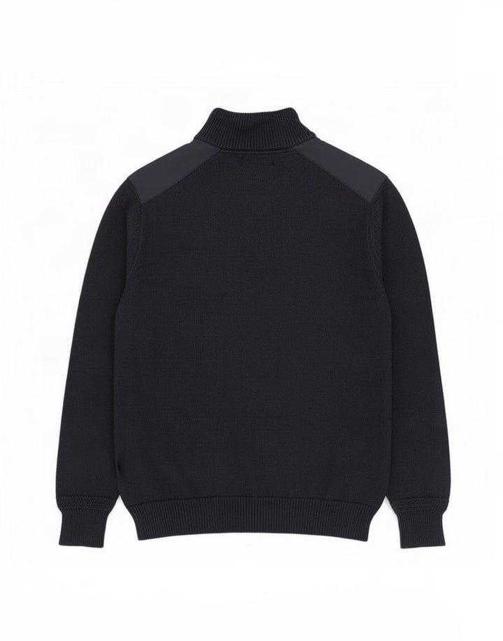Marks & Spencer Herren-Cardigan mit normaler Passform, mittelmarineblaue Baumwolle