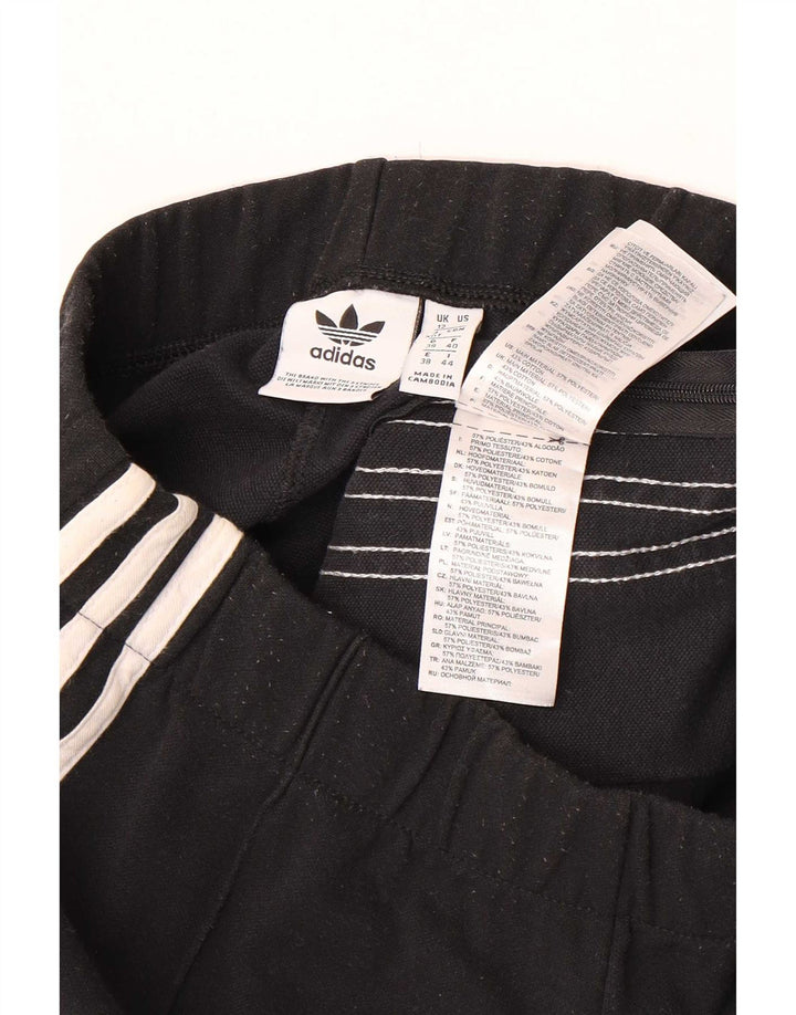 Adidas Damen Flare-Trainingshose UK 12 Mittelschwarzes Polyester