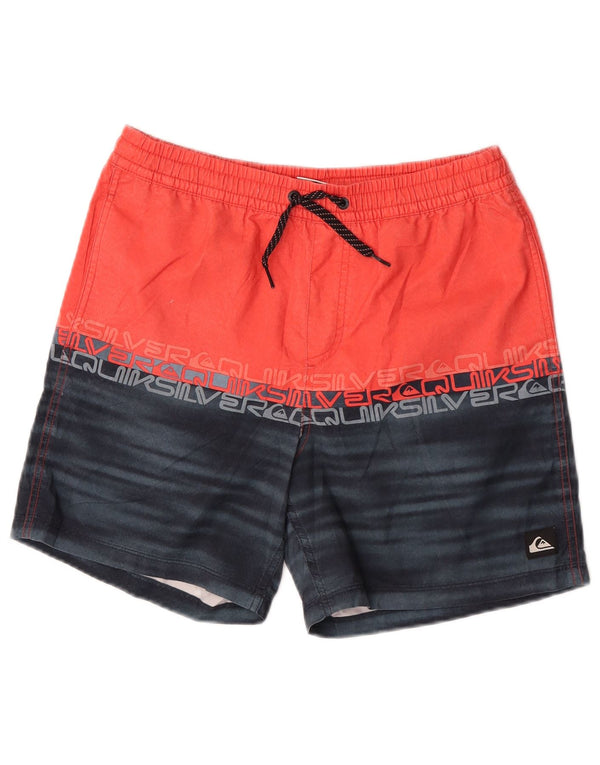 Quiksilver Jungen Badeshorts mit Grafik, 15–16 Jahre, XL, Rot, Farbblock
