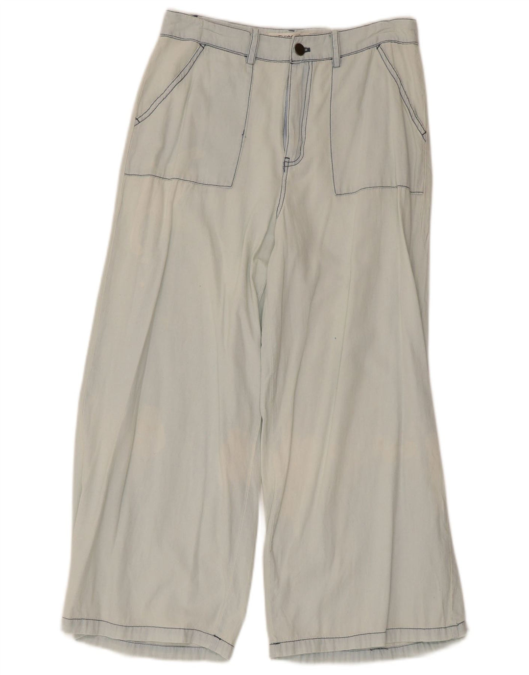 Rip Curl Damen-Hose mit weitem Bein, kurz geschnitten, Größe S, W28, L23, Blau
