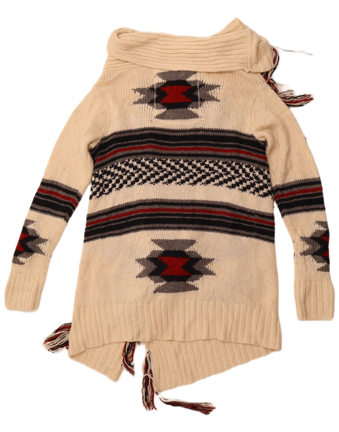 SUPERDRY Longline-Cardigan für Damen, Gr. 14, Mittel, gebrochenes Weiß