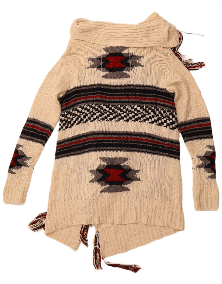 SUPERDRY Longline-Cardigan für Damen, Gr. 14, Mittel, gebrochenes Weiß