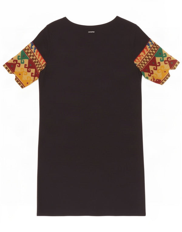 Desigual Damen Etuikleid EU 40 Medium Black Floral Viscose
