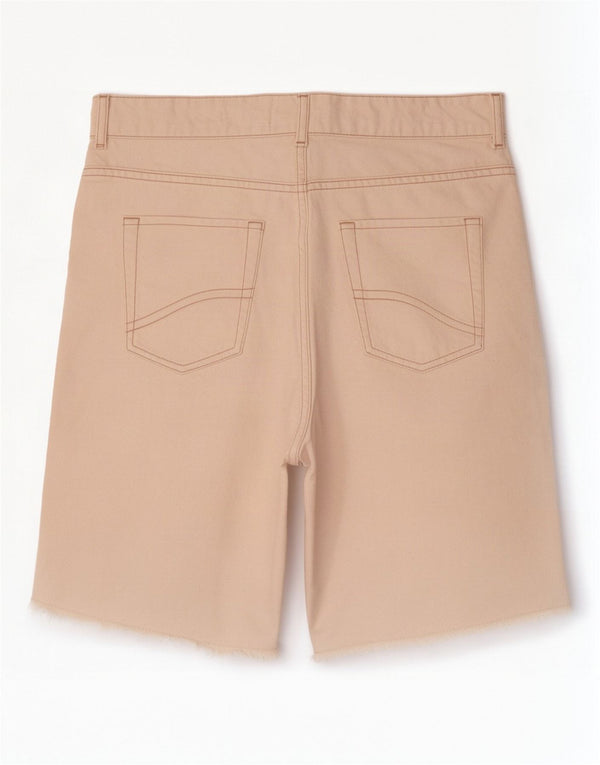 Fat Face Damen Fleet Bermuda Denim Shorts UK 12 Medium W30 Off White