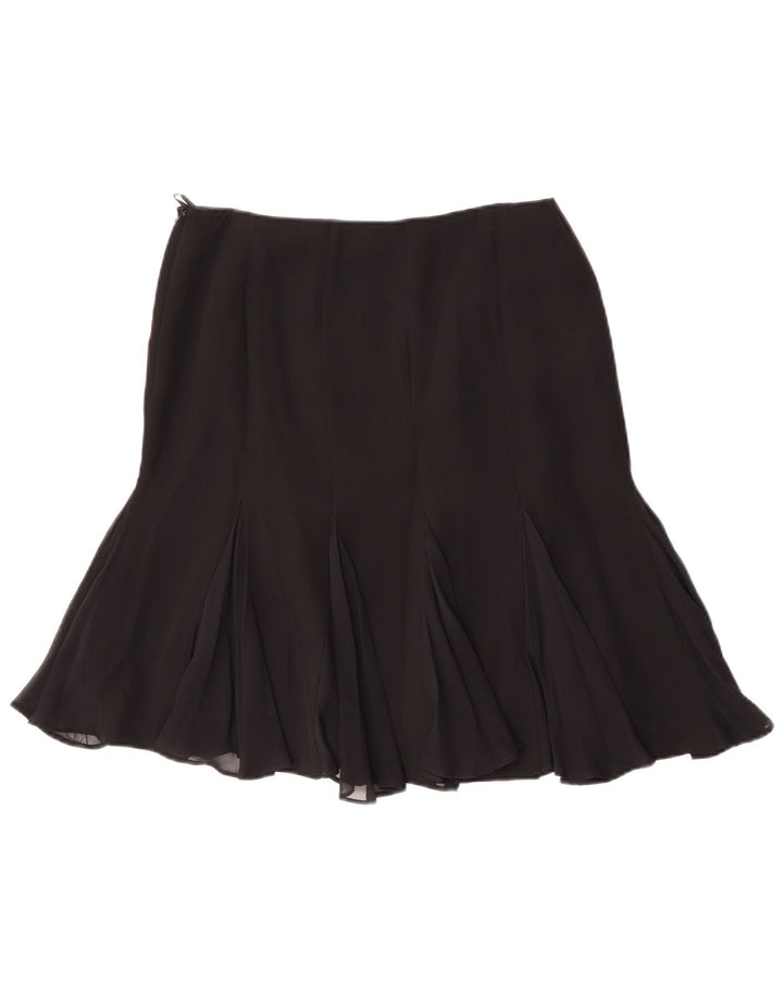 Luisa Spagnoli Damen Trompetenrock IT 42 Medium W28 Schwarze Seide