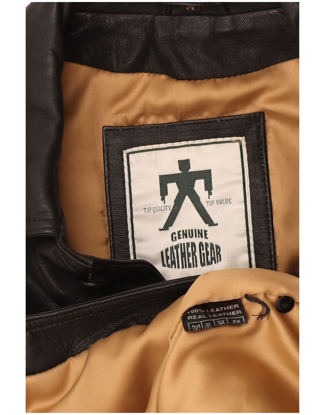 Vintage Herren Lederjacke UK 38 Mittelschwarzes Leder