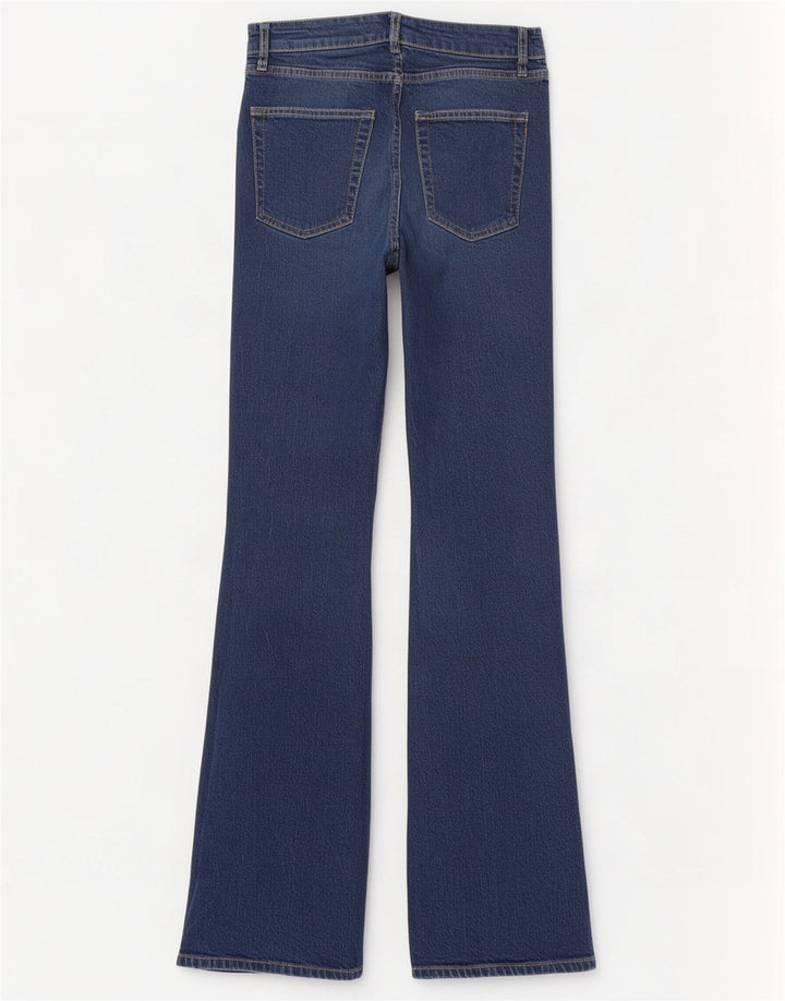 Superdry Damen Schlagjeans W28 L32 Marineblau Baumwolle
