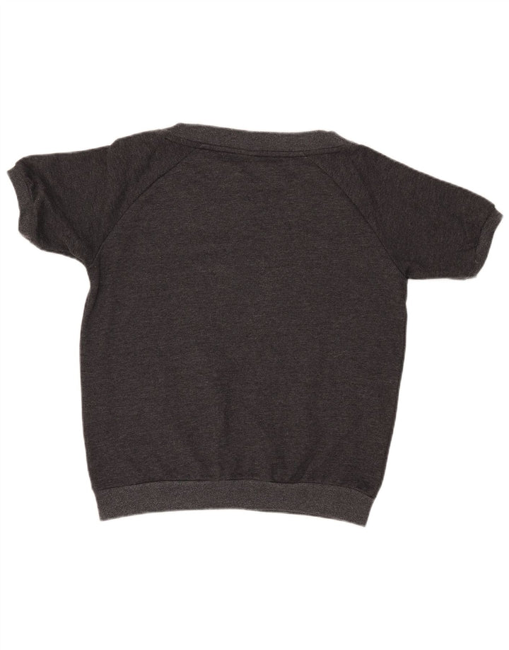 PUMA Damen Graphic Short Sleeve Sweatshirt Pullover UK 12 Mittelgrau