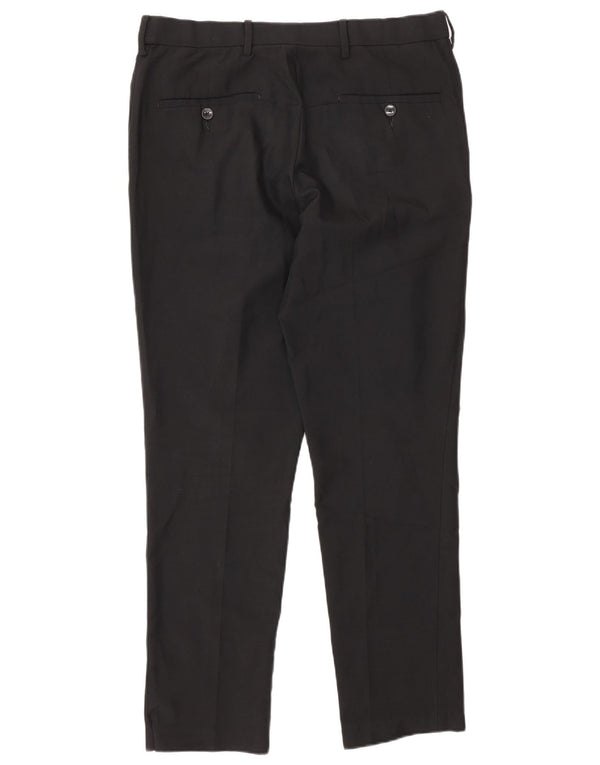 Marks & Spencer Herren Slim Fit Chinohose W32 L29 Schwarz Polyester