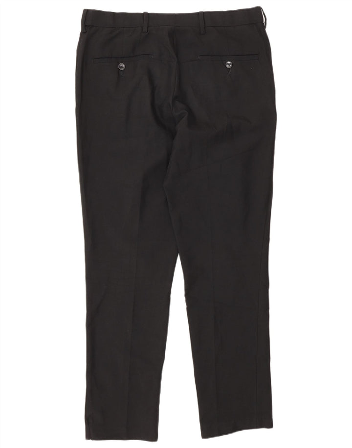 Marks & Spencer Herren Slim Fit Chinohose W32 L29 Schwarz Polyester