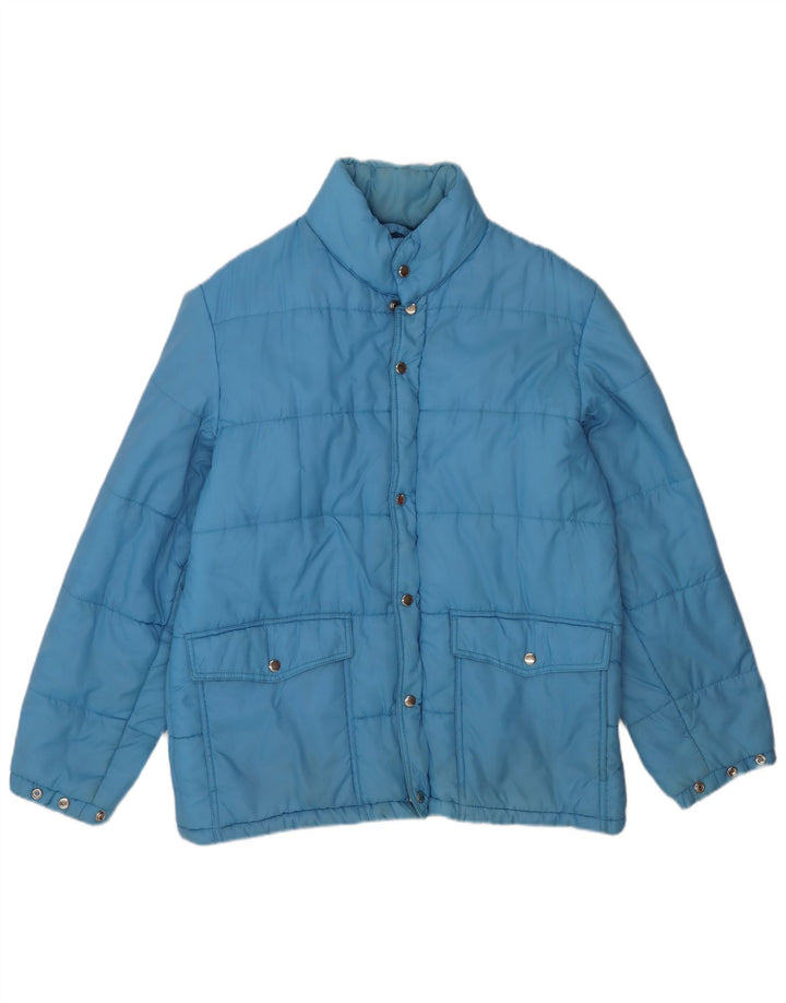 Vintage Herren Wattierte Jacke UK 40 Groß Blau