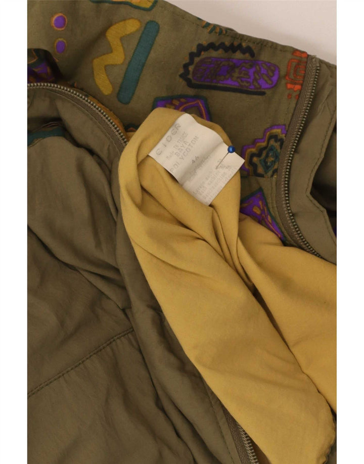 Cider Herren-Utility-Jacke, EU 46, klein, Khaki, geometrische Baumwolle