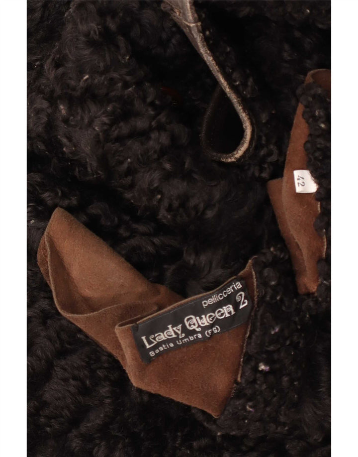 Pellicceria Damen Lammfellmantel IT 42 Mittelbraun
