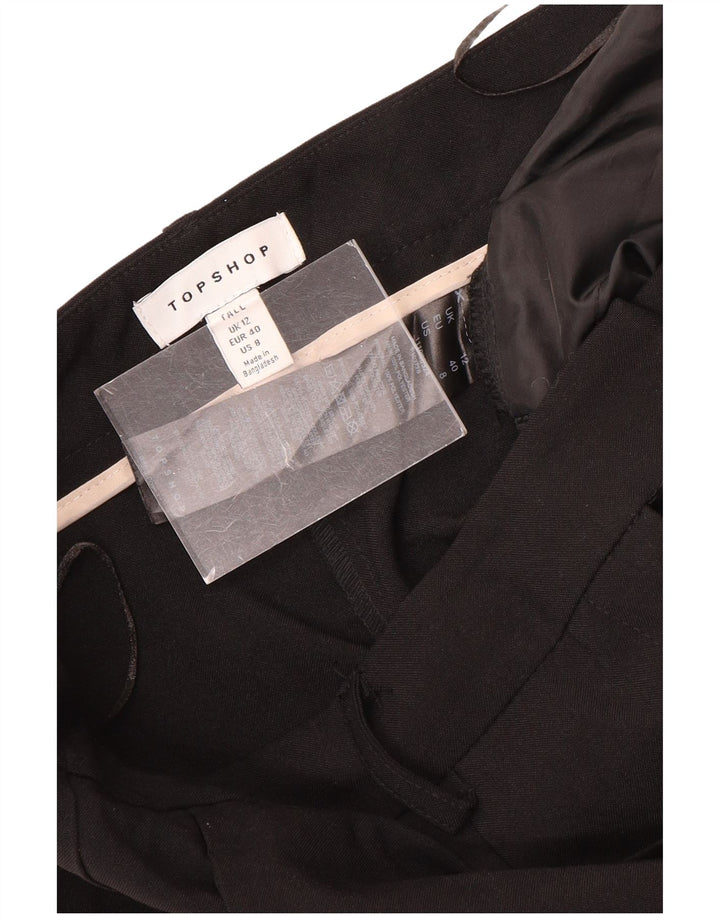 Topshop Damen Pegged Chino Hose UK 12 Medium W30 L32 Schwarz Polyester