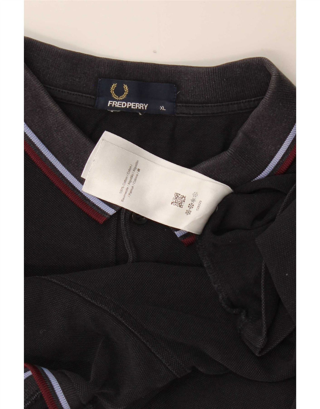 Fred Perry Herren Poloshirt XL Marineblau gestreift