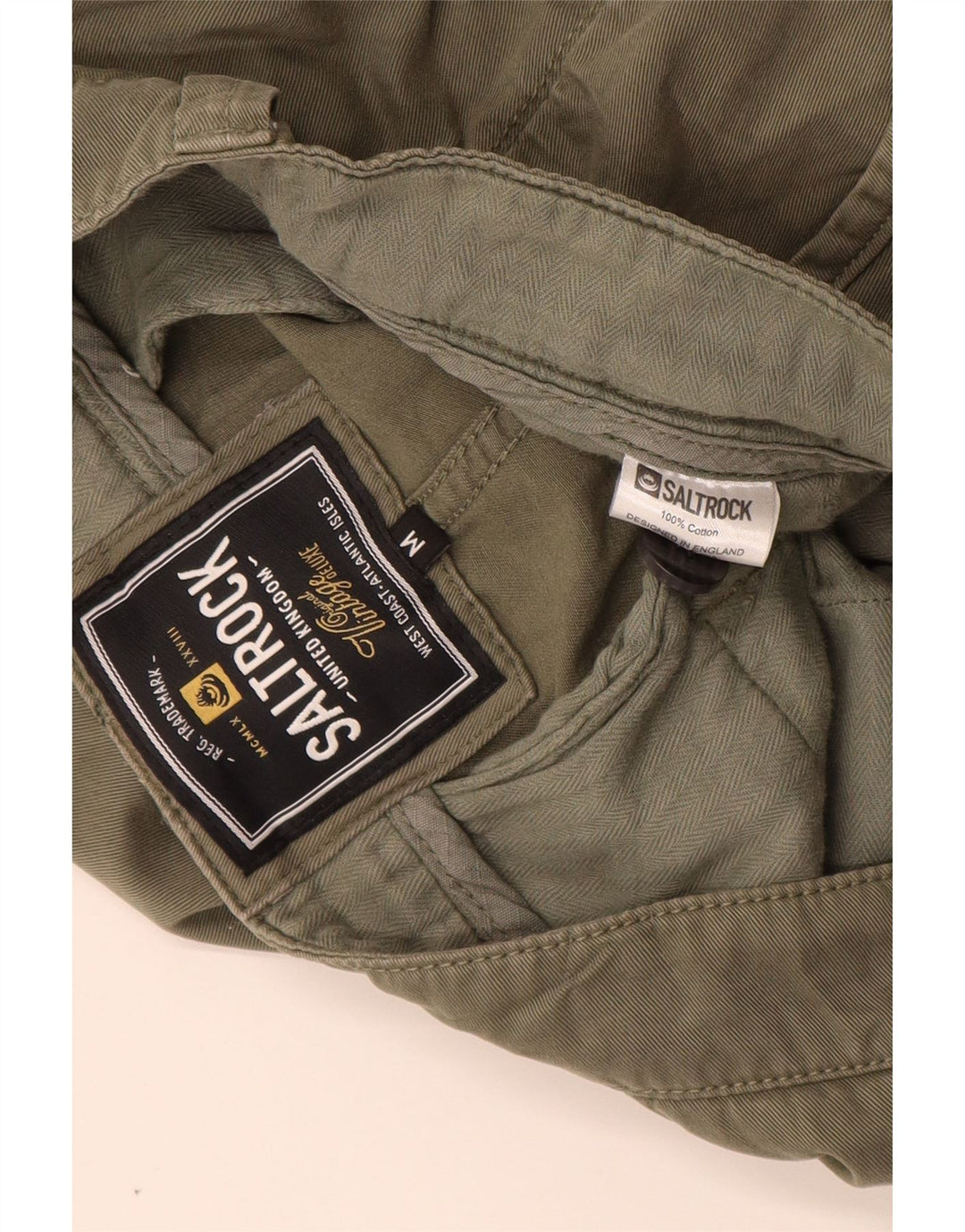 SALTROCK Herren Chinoshorts Medium W32 Khaki Baumwolle