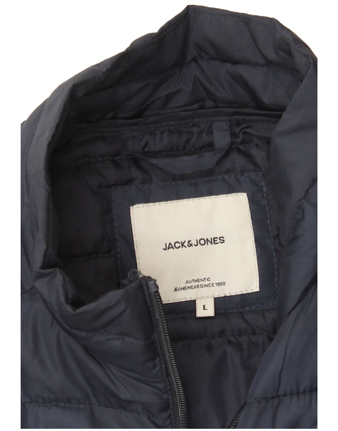 Jack & Jones Herren Wattierte Jacke UK 40 Large Marineblau