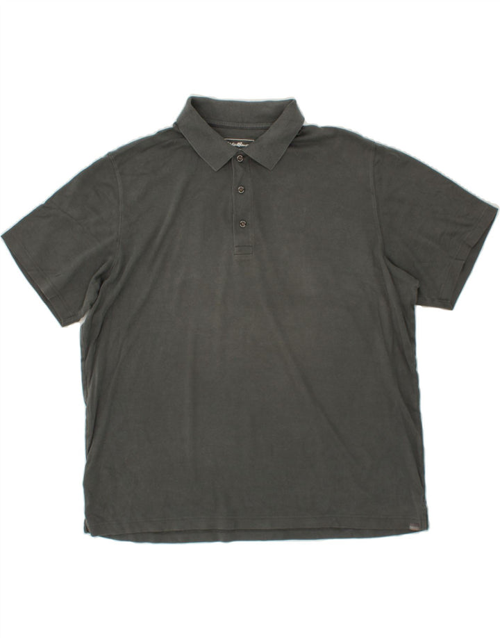 EDDIE BAUER Mens Polo Shirt XL Grey Cotton Vintage Eddie Bauer and Second-Hand Eddie Bauer from Messina Hembry 