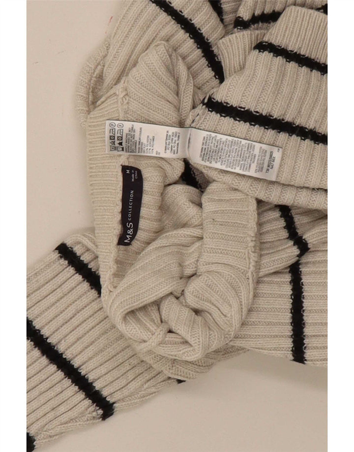 Marks & Spencer Damen-Pullover mit Rundhalsausschnitt, Gr. 12, Mittel, gebrochenes Weiß