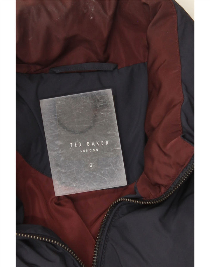 TED BAKER Wattierte Herrenjacke, Größe 3, Mittel, Marineblau
