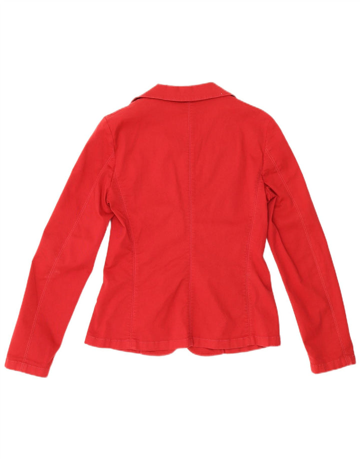 Marella Damen-Blazerjacke mit 2 Knöpfen, Gr. 10, Größe S, Rot, Baumwolle