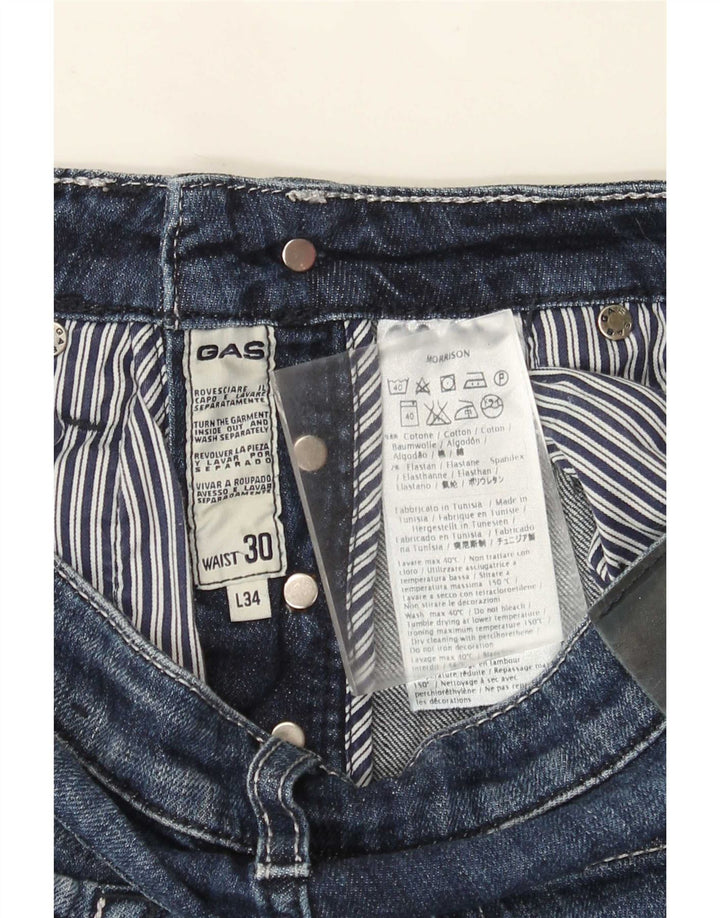 Gas Damen Slim Jeans W30 L34 Blaue Baumwolle