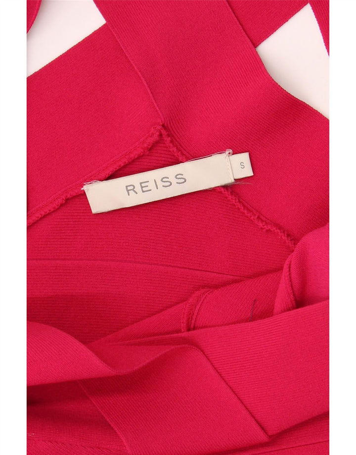 REISS Damen ärmelloses, figurbetontes Kleid, Gr. 8, klein, Rosa