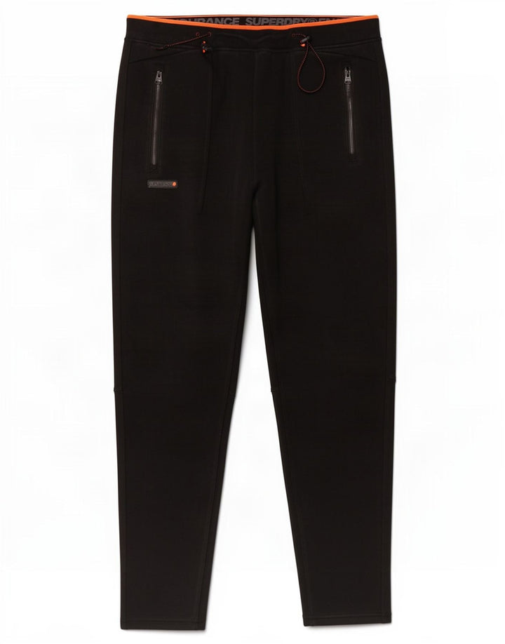 Superdry Herren-Trainingshose, groß, aus schwarzem Polyester